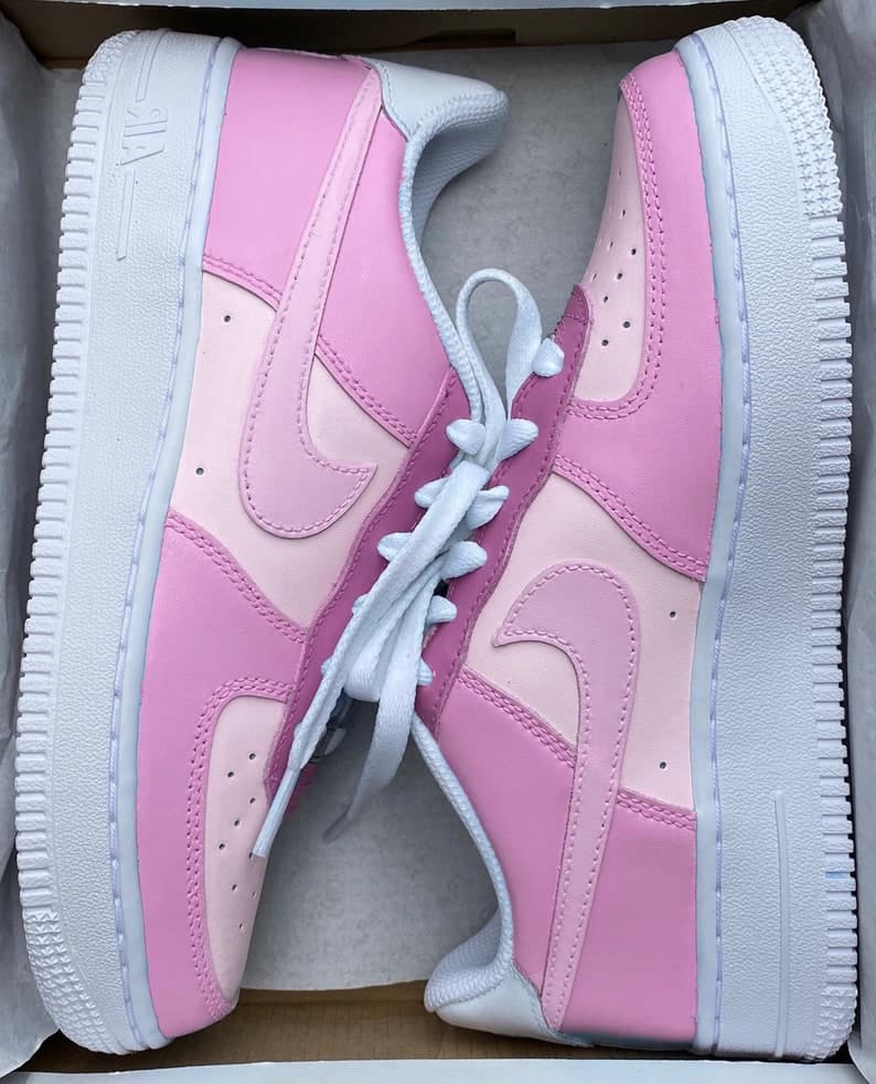 Nike Air Force 1 X Light Pink and Hot