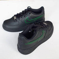 Painted Tick Design Custom Black Nike Air Force 1