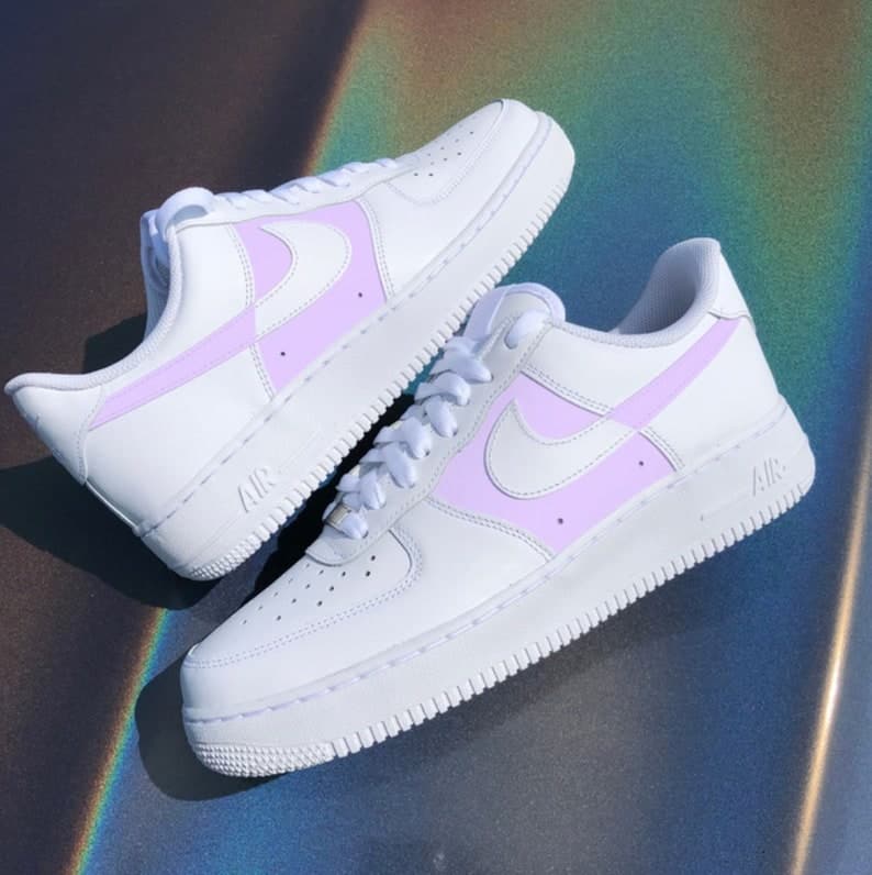 Custom White Pink Nike Air Force 1