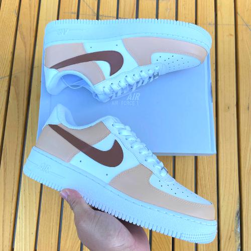 Custom Air Force 1 X Brown & Beige