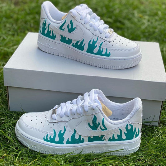 Custom Flames Air Force 1’s