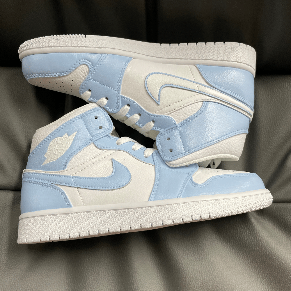 Custom Nike Air Jordan 1 Mid Baby Blue insdrip