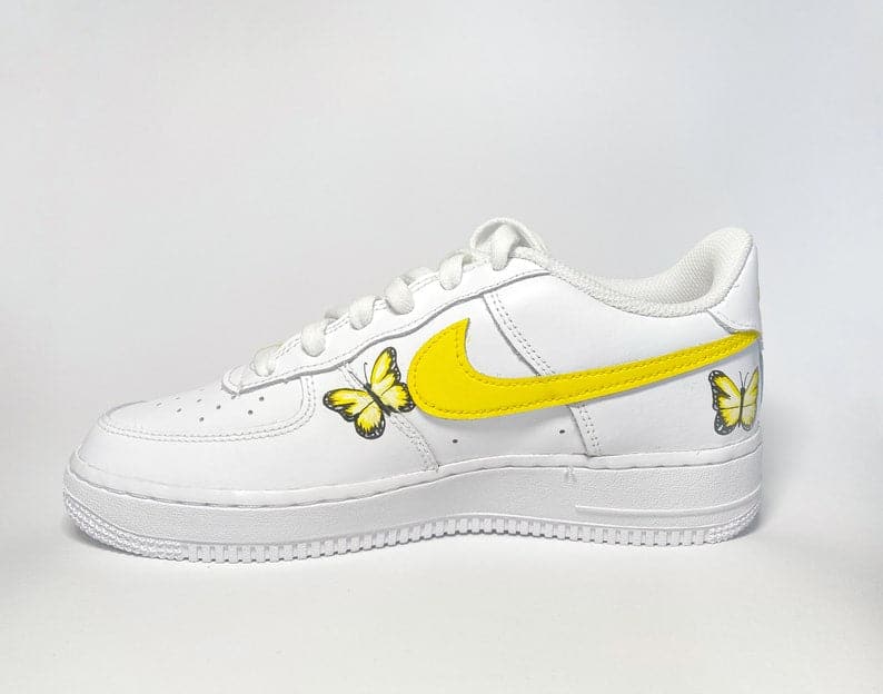 Custom Air Force 1 yellow Butterflies