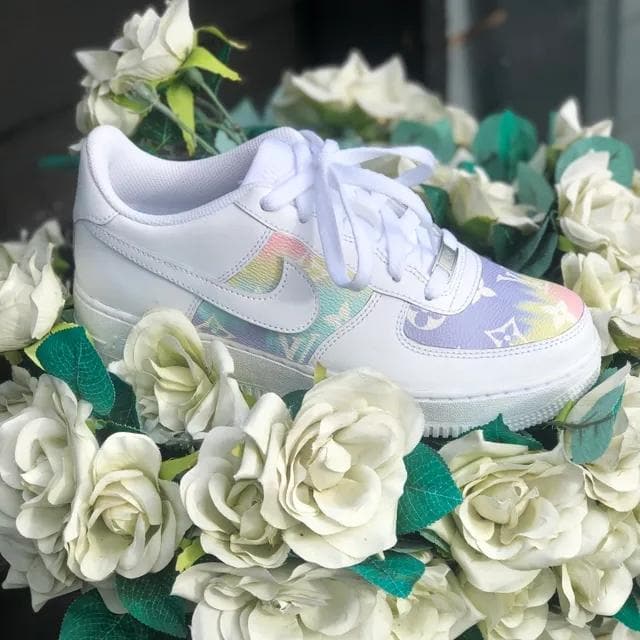 Custom Air Force 1 Pastel Monogram LV