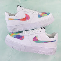 Custom Air Force 1 Pixel Multicolor