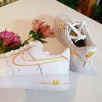 Yellow and Orange Ombré_ Painted Tick Mid-soles