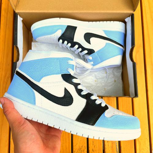 Custom Air Jordan 1 X Black Blue