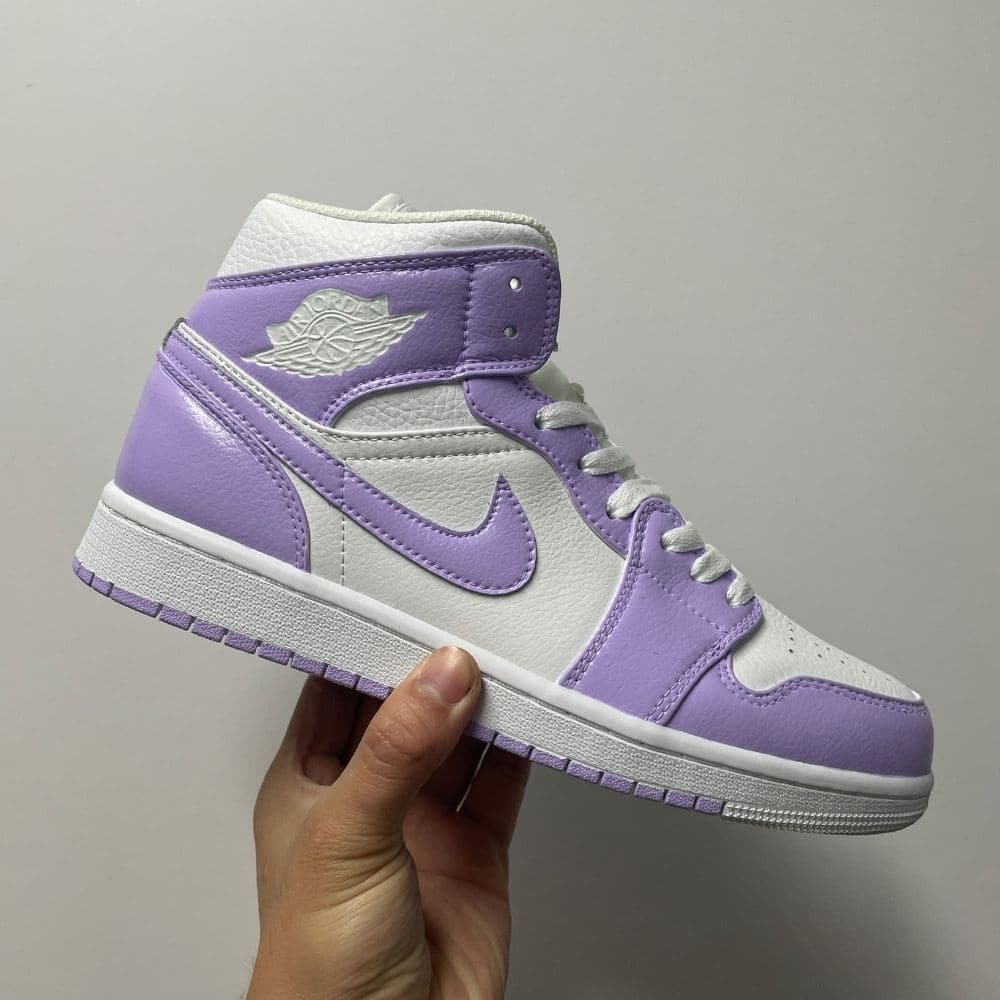 Custom Painted Air Jordan 1 Mid Sneakers