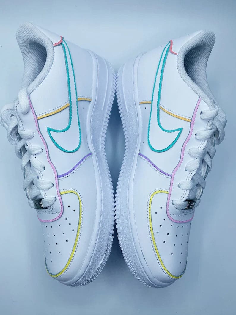 Pastel Outline Air Force 1 Water Resistant