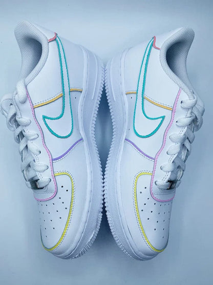Pastel Outline Air Force 1 Water Resistant