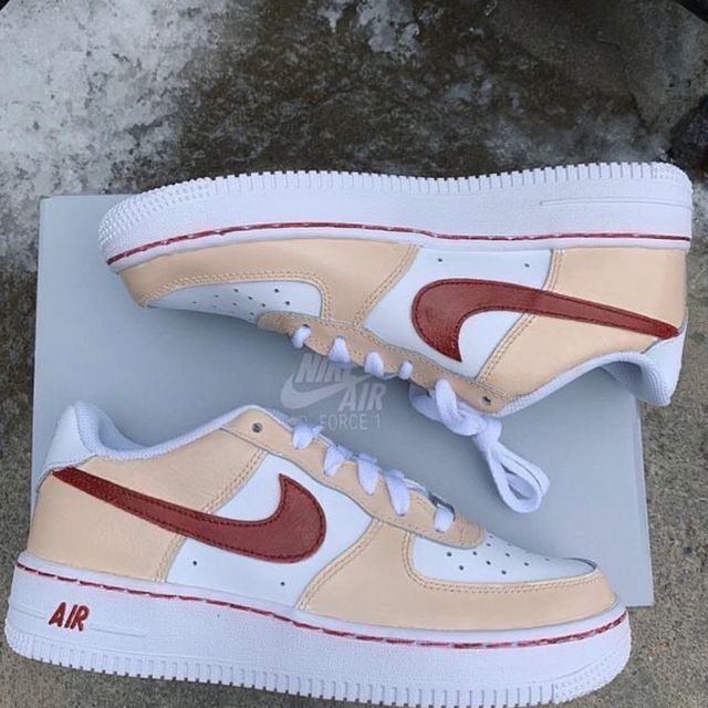 Custom Air Force 1 Beige Dark