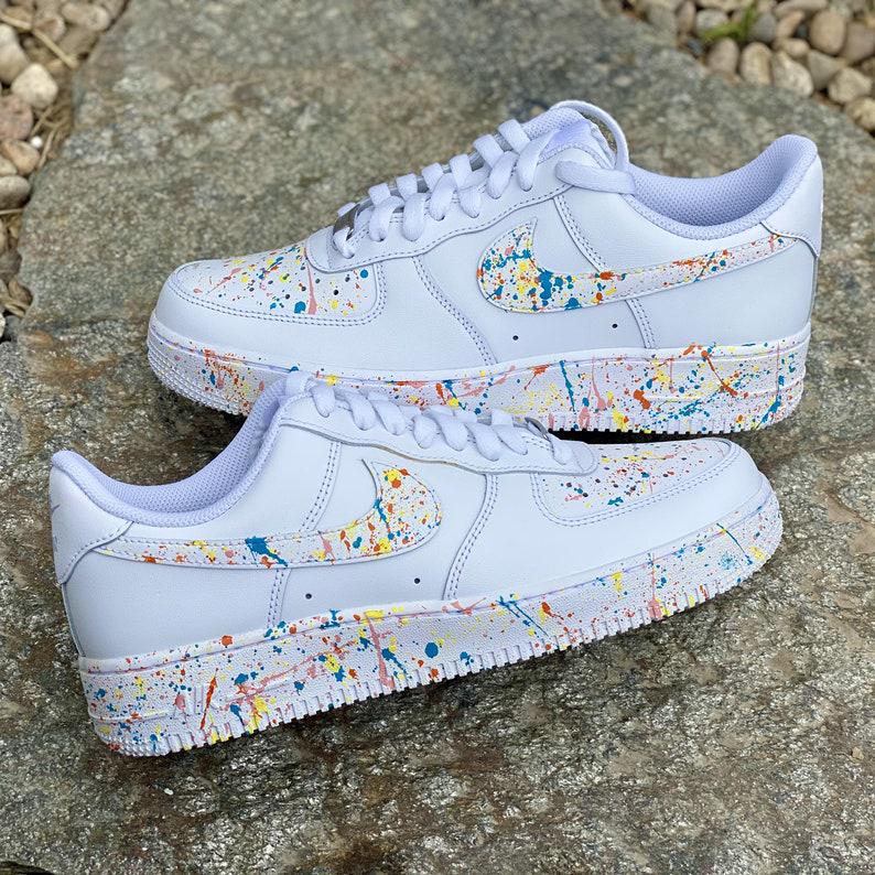 Custom Paint Spatter Nike Air Force Ones