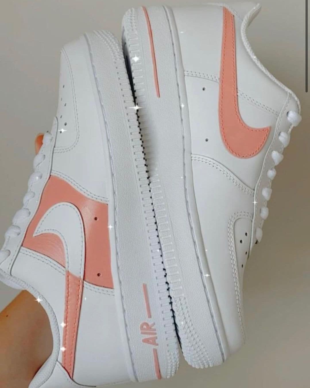 Peach Air Force 1s
