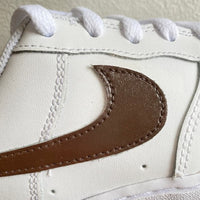 Custom Air Force 1 chocolate Brown Swoosh