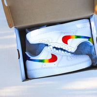Rainbow Air Force 1 Handpainted Rainbow Design Men