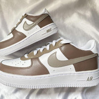Custom Air Force 1 Mocha Brown combo