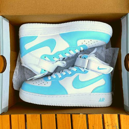 Custom Air Force 1 Mid Baby Blue