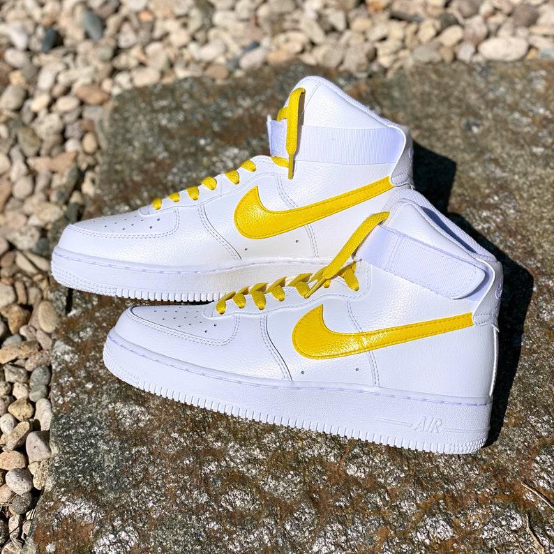 Custom Yellow Nike Air Force Ones