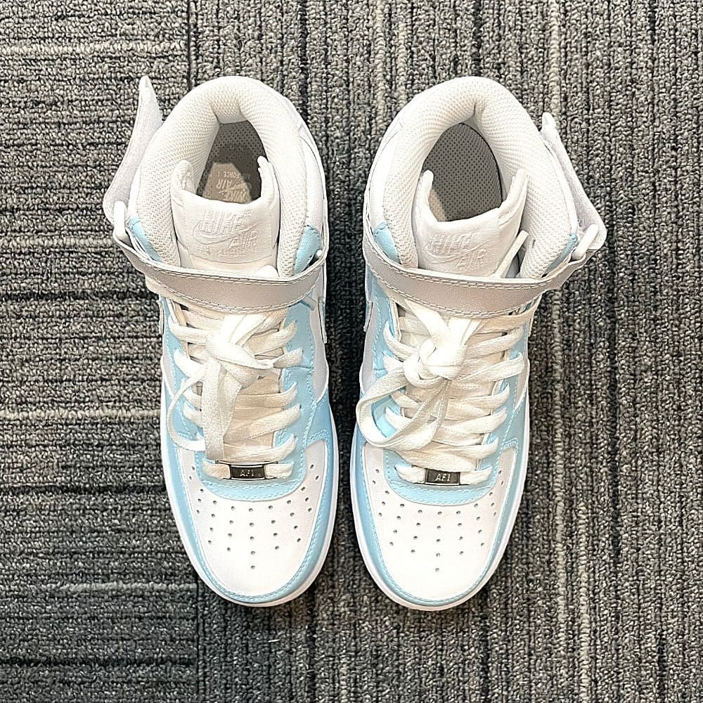 Custom Air Force 1 Mid Baby Blue