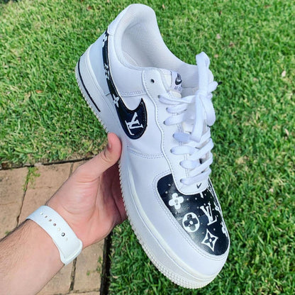 Black Louis Vuitton custom Air Force 1