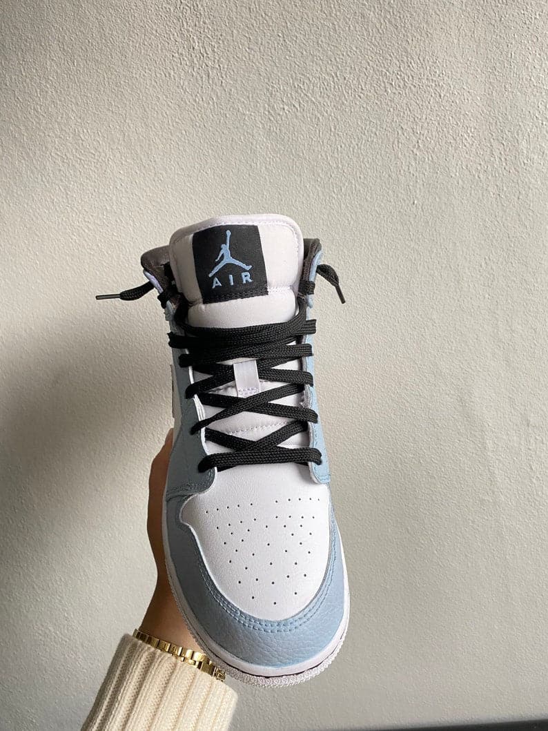 Custom Air Jordan 1 black and Blue