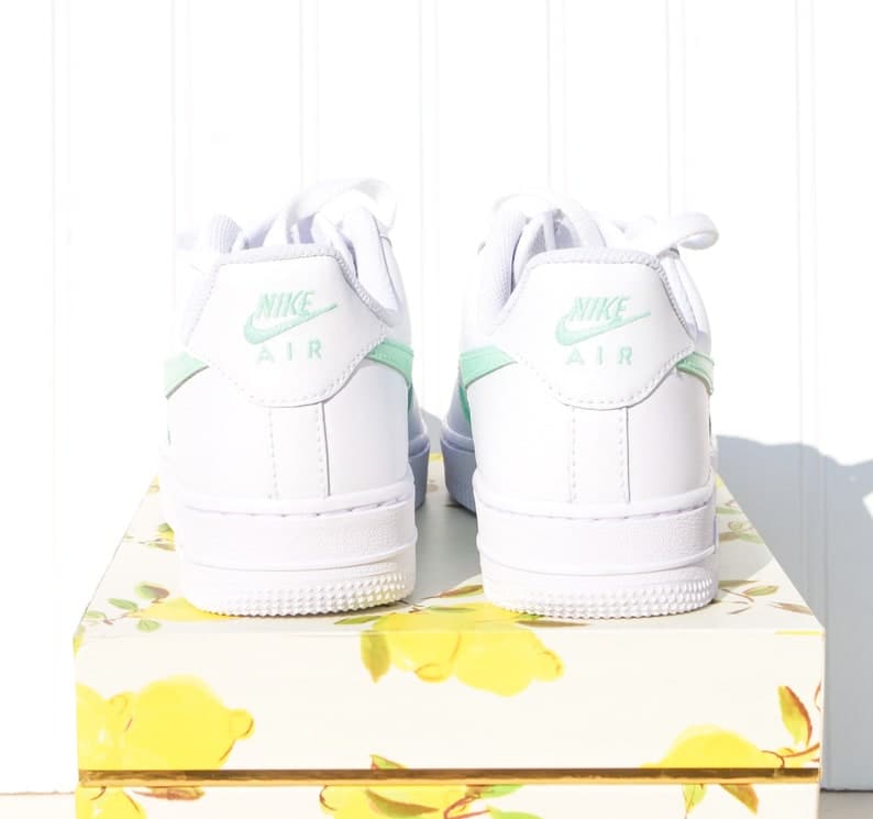 Check Colorblock Air Force 1 Handpainted Custom