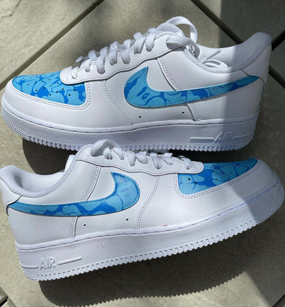 Custom Air Force 1 Blue BAPE