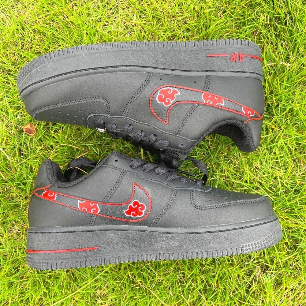 Custom Air Force 1 X Black and Red clouds