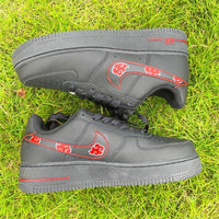 Custom Air Force 1 X Black and Red clouds