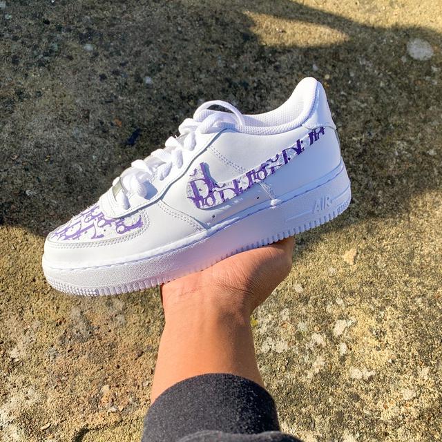 Custom Air Force 1 Purple Dior