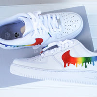 Rainbow Air Force 1 Handpainted Rainbow Design Men