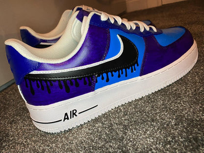 Custom Air Force 1 Blue Drip
