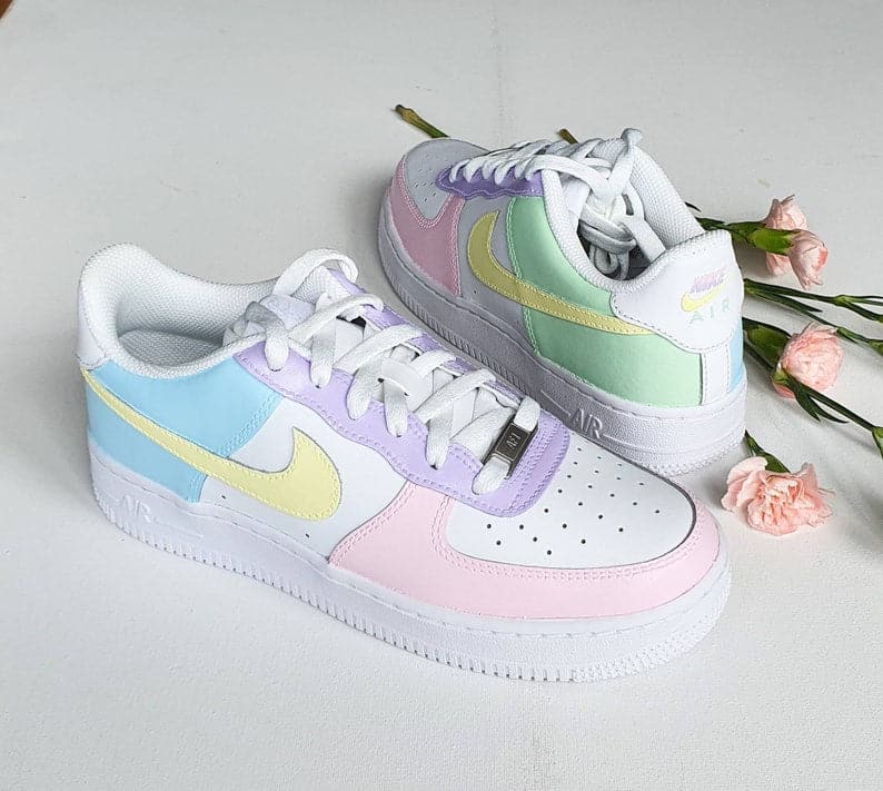 Pastel Colours Custom Nike Air Force 1 Hand-painted
