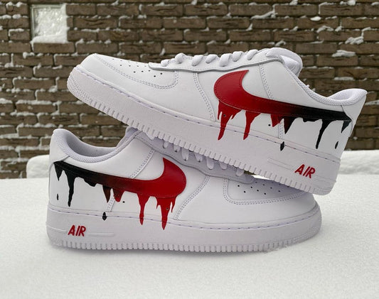 Custom Air Force 1 aqua red