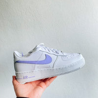 Custom Air Force 1 lilac Swoosh