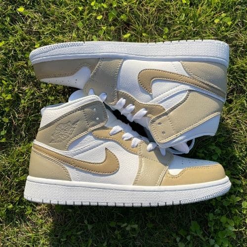 Custom Air Jordan 1 Mid Cream