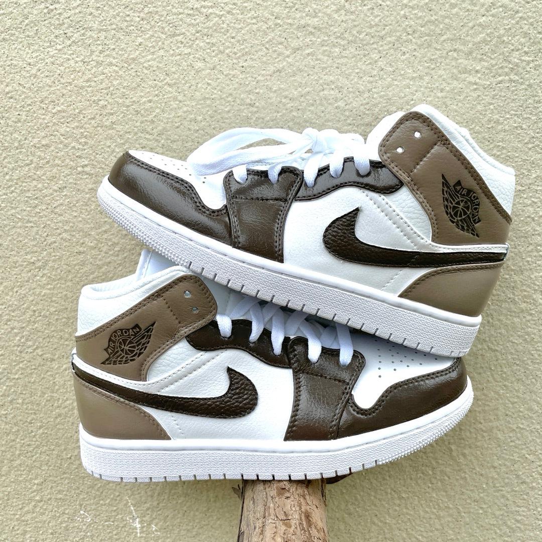 custom brown jordan 1