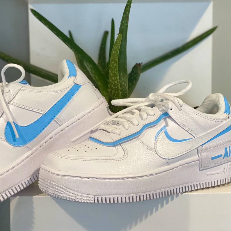 Custom Blue Nike Air Force Ones