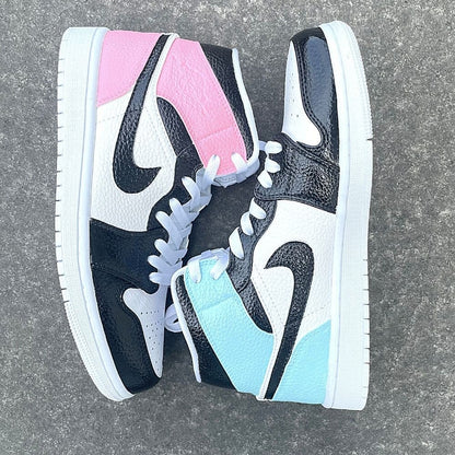 Custom Air Jordan 1 X Pink BLUE Mid