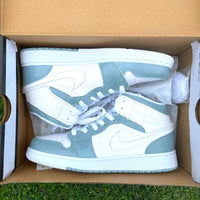 Custom Air Jordan 1 X Gray green