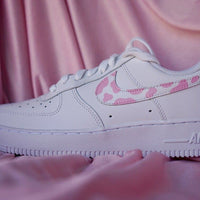 Custom Nike Air Force 1 Cow Print - Pink