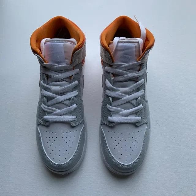 Custom Air Jordan 1 Grey Orange