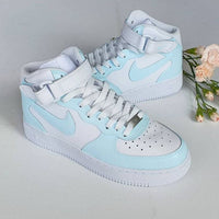 Baby Blue Colour Block Hand-painted Custom Nike AF1