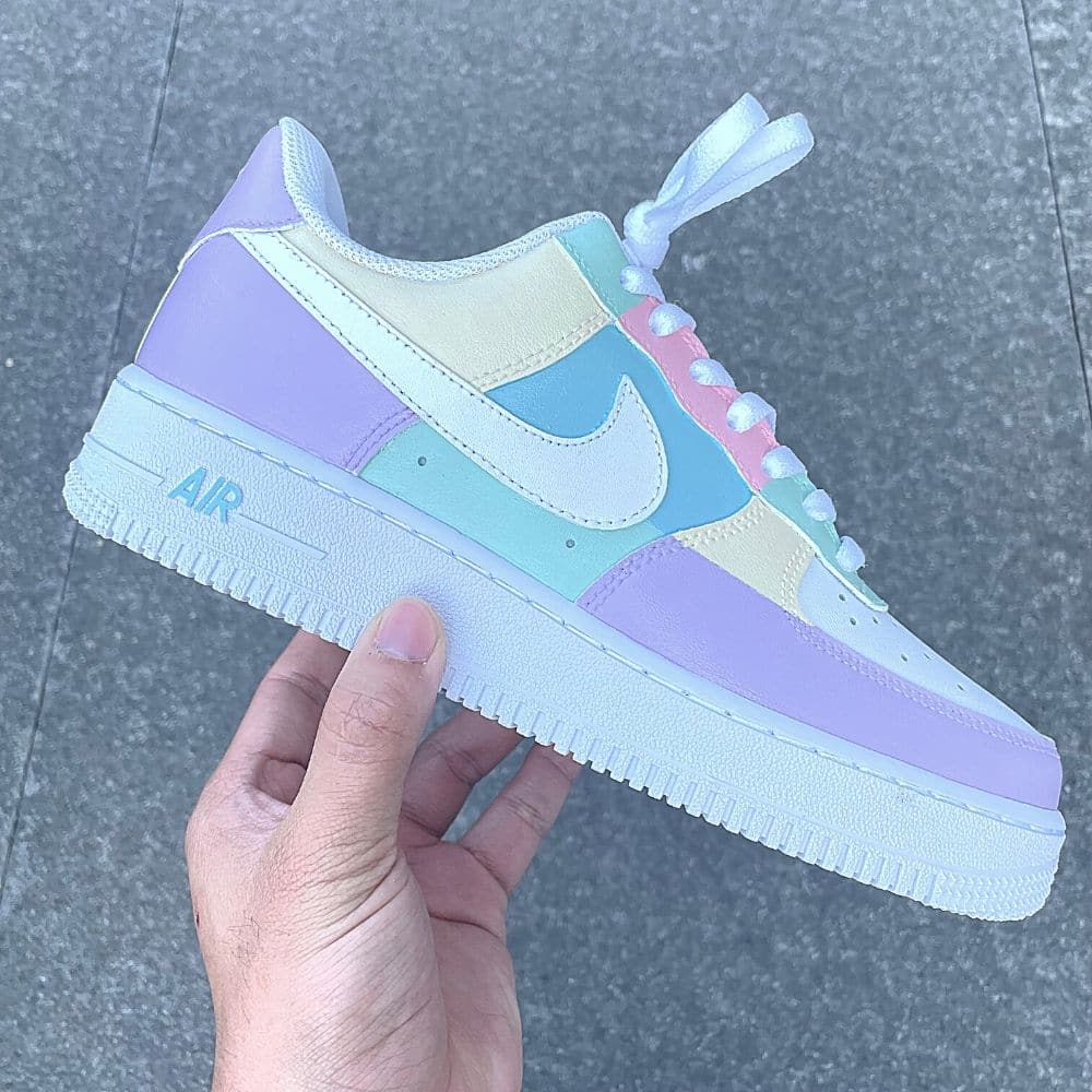 Custom Air Force 1 X Pastel rainbow