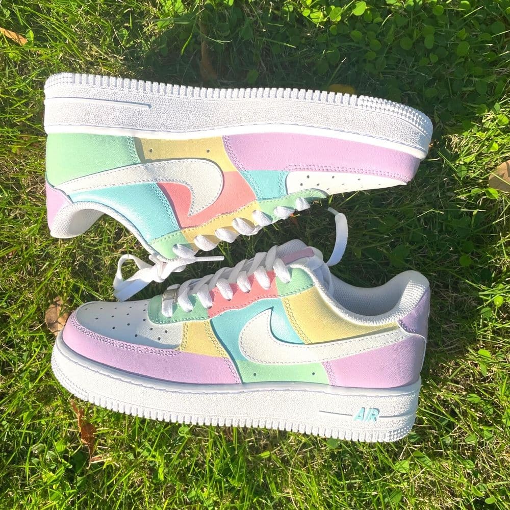 Custom Air Force 1 X Pastel rainbow