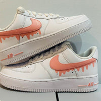 Custom Nike Air Force 1 Swoosh Pink- Any Color Drip
