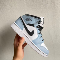 Custom Air Jordan 1 black and Blue