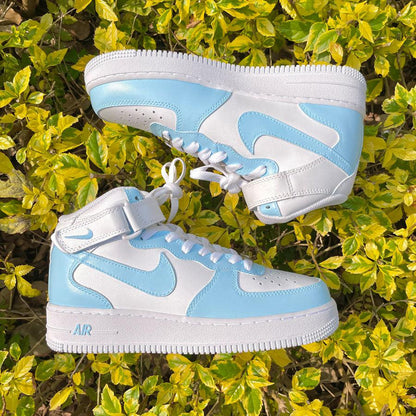 custom air force 1 mid blue