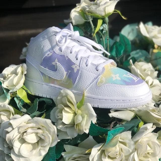 Custom Air Jordan 1 Pastel Monogram LV