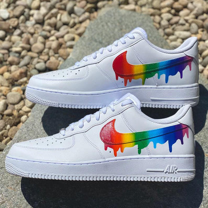 Custom Rainbow Nike Drip Air Force Ones